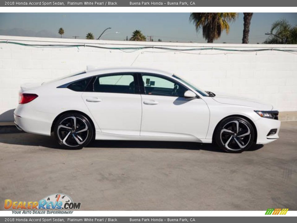 2018 Honda Accord Sport Sedan Platinum White Pearl / Black Photo #12