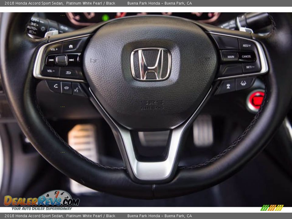 2018 Honda Accord Sport Sedan Platinum White Pearl / Black Photo #13