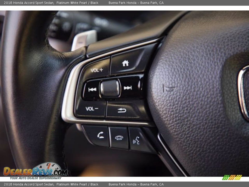 2018 Honda Accord Sport Sedan Platinum White Pearl / Black Photo #14