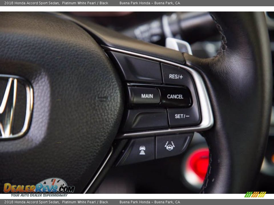 2018 Honda Accord Sport Sedan Platinum White Pearl / Black Photo #15