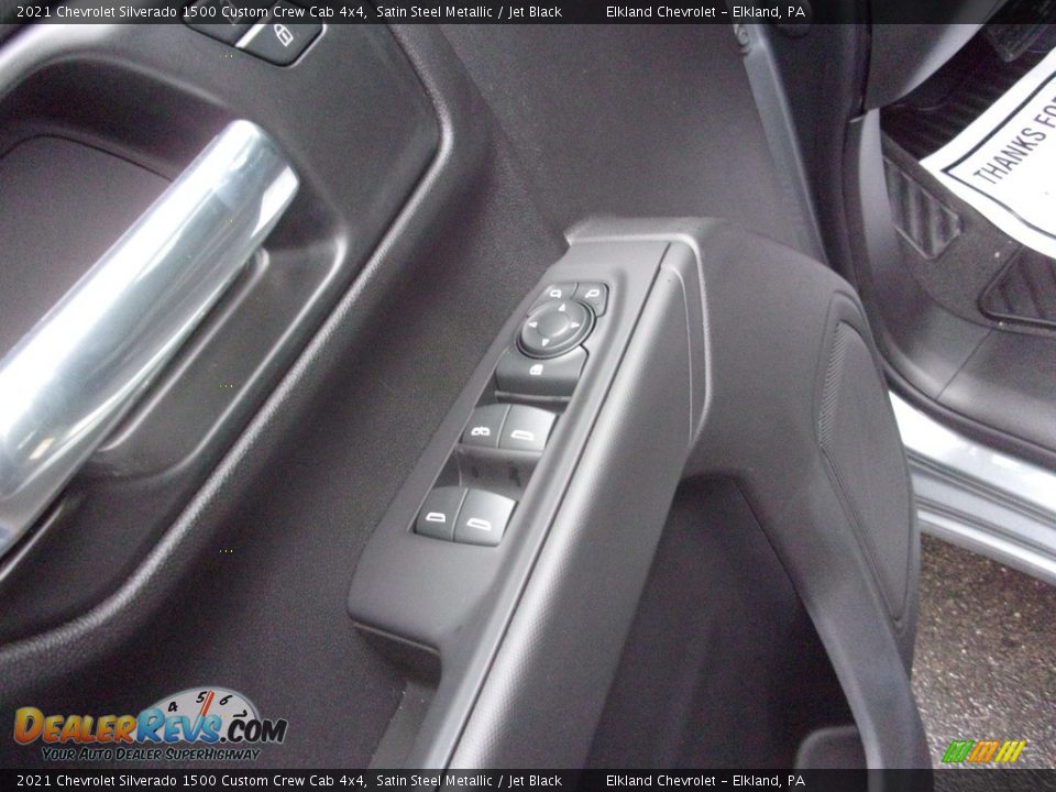 2021 Chevrolet Silverado 1500 Custom Crew Cab 4x4 Satin Steel Metallic / Jet Black Photo #17