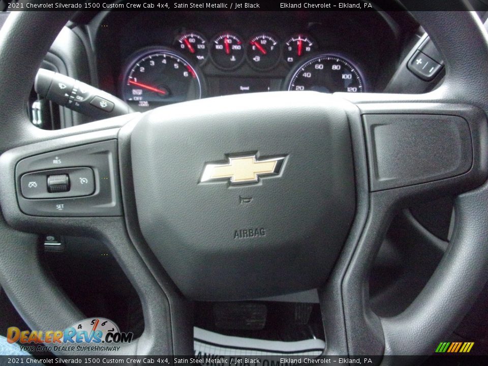 2021 Chevrolet Silverado 1500 Custom Crew Cab 4x4 Steering Wheel Photo #19