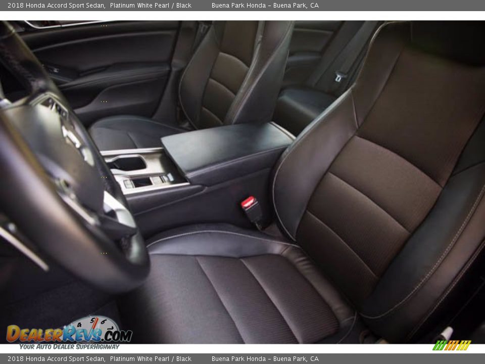 2018 Honda Accord Sport Sedan Platinum White Pearl / Black Photo #18