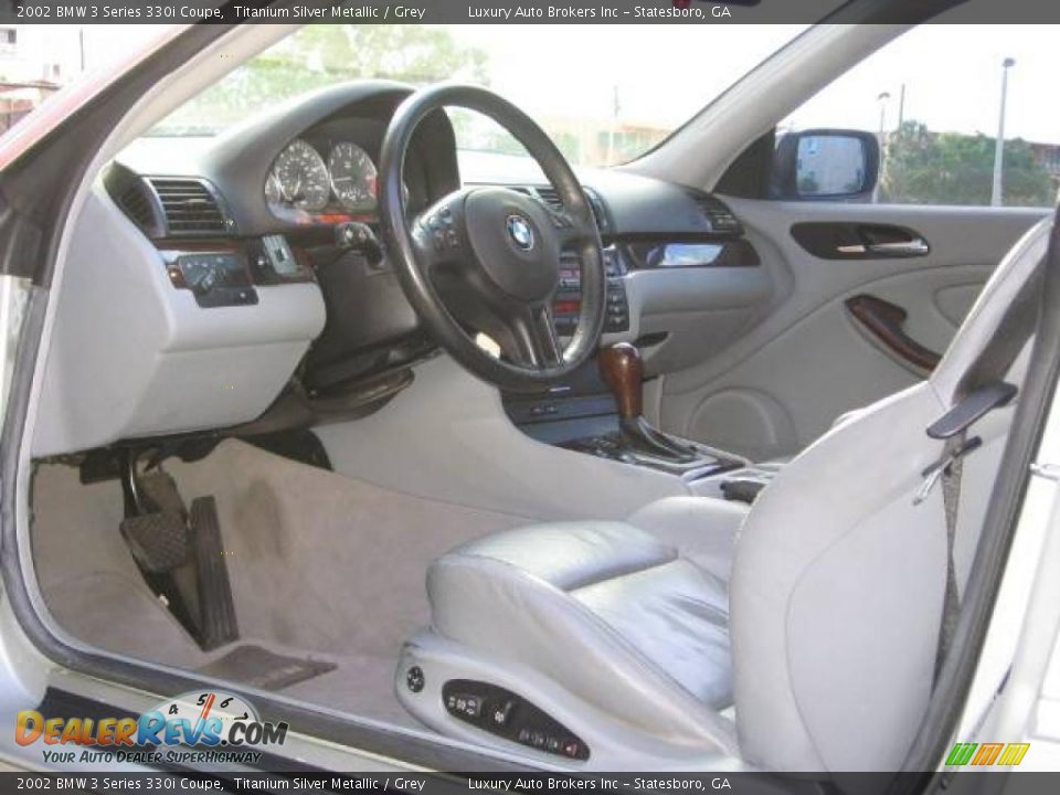 2002 BMW 3 Series 330i Coupe Titanium Silver Metallic / Grey Photo #4