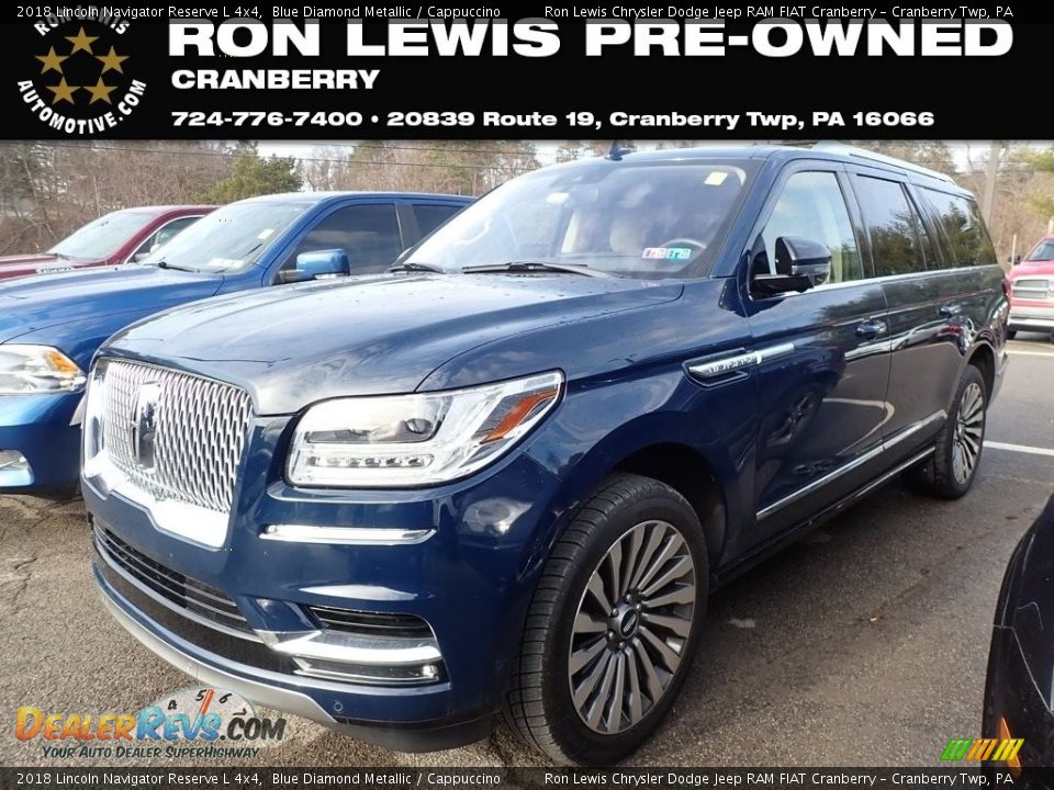 2018 Lincoln Navigator Reserve L 4x4 Blue Diamond Metallic / Cappuccino Photo #1