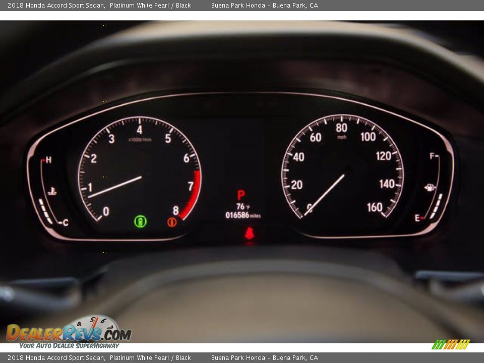 2018 Honda Accord Sport Sedan Platinum White Pearl / Black Photo #27