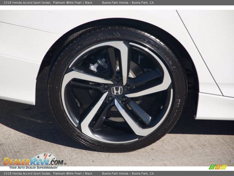 2018 Honda Accord Sport Sedan Platinum White Pearl / Black Photo #34