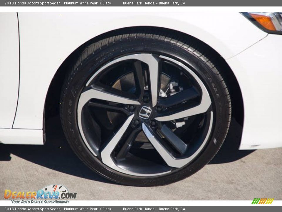 2018 Honda Accord Sport Sedan Platinum White Pearl / Black Photo #35