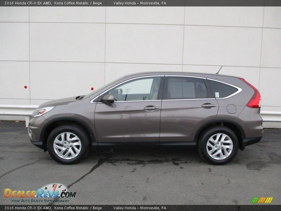 2016 Honda CR-V EX AWD Kona Coffee Metallic / Beige Photo #2