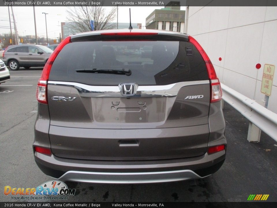 2016 Honda CR-V EX AWD Kona Coffee Metallic / Beige Photo #4