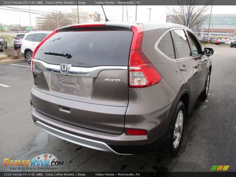 2016 Honda CR-V EX AWD Kona Coffee Metallic / Beige Photo #5