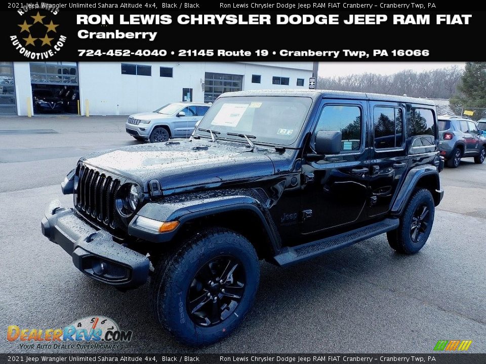 2021 Jeep Wrangler Unlimited Sahara Altitude 4x4 Black / Black Photo #1