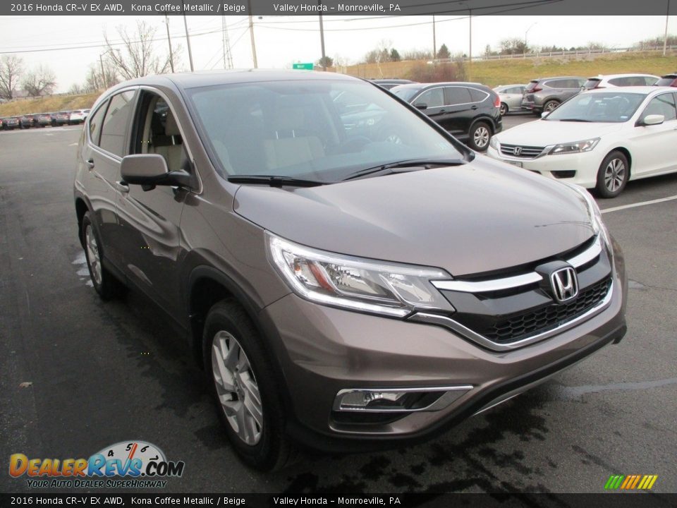 2016 Honda CR-V EX AWD Kona Coffee Metallic / Beige Photo #7