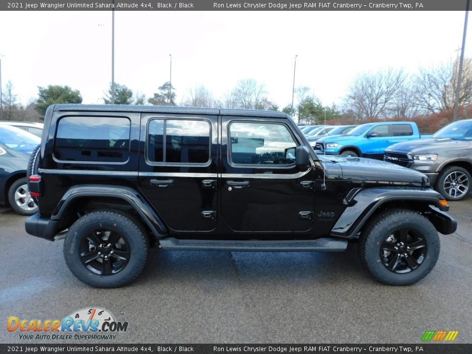 2021 Jeep Wrangler Unlimited Sahara Altitude 4x4 Black / Black Photo #4