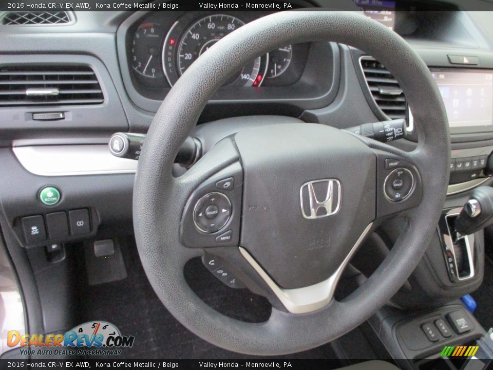 2016 Honda CR-V EX AWD Kona Coffee Metallic / Beige Photo #14