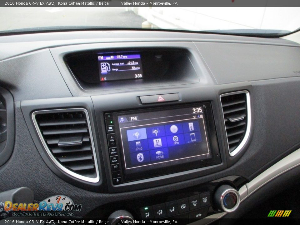 2016 Honda CR-V EX AWD Kona Coffee Metallic / Beige Photo #15