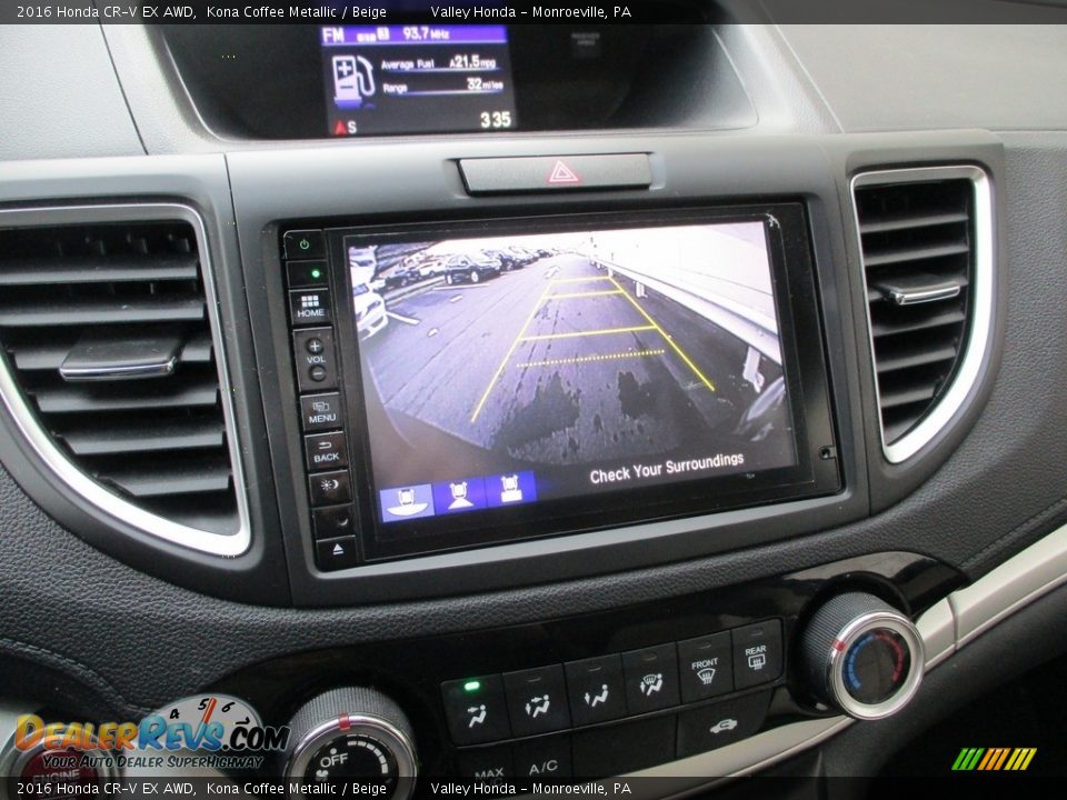 2016 Honda CR-V EX AWD Kona Coffee Metallic / Beige Photo #16