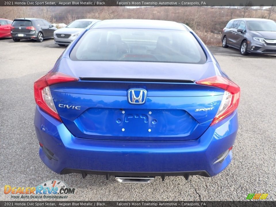 2021 Honda Civic Sport Sedan Aegean Blue Metallic / Black Photo #4