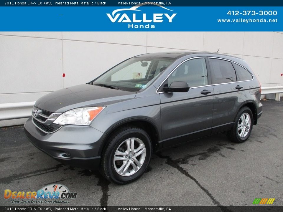 2011 Honda CR-V EX 4WD Polished Metal Metallic / Black Photo #1