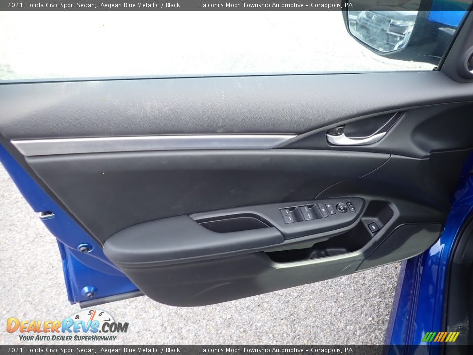 2021 Honda Civic Sport Sedan Aegean Blue Metallic / Black Photo #11