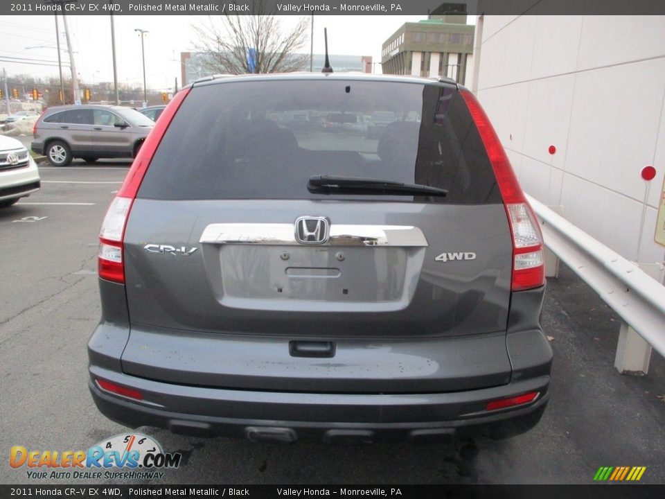 2011 Honda CR-V EX 4WD Polished Metal Metallic / Black Photo #4