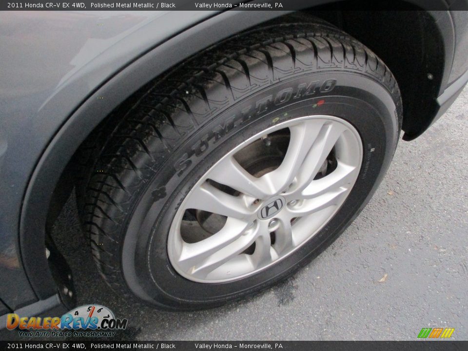 2011 Honda CR-V EX 4WD Polished Metal Metallic / Black Photo #6