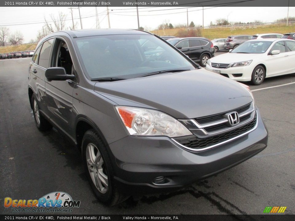 2011 Honda CR-V EX 4WD Polished Metal Metallic / Black Photo #7