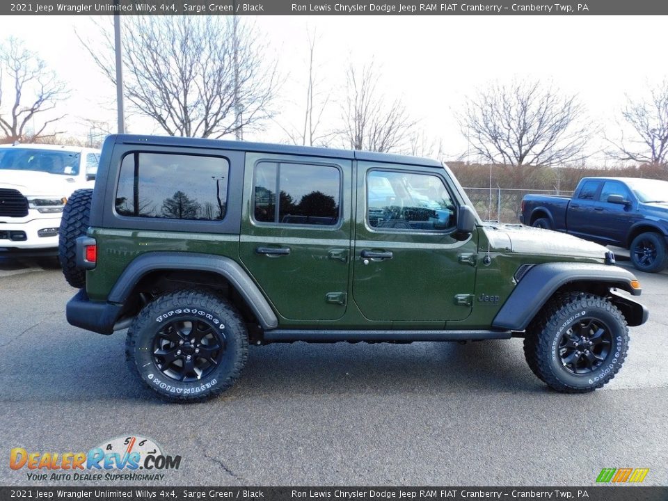 2021 Jeep Wrangler Unlimited Willys 4x4 Sarge Green / Black Photo #4