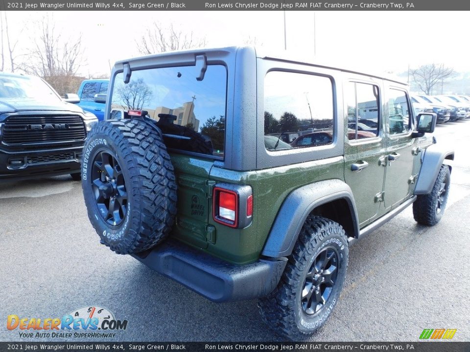 2021 Jeep Wrangler Unlimited Willys 4x4 Sarge Green / Black Photo #5