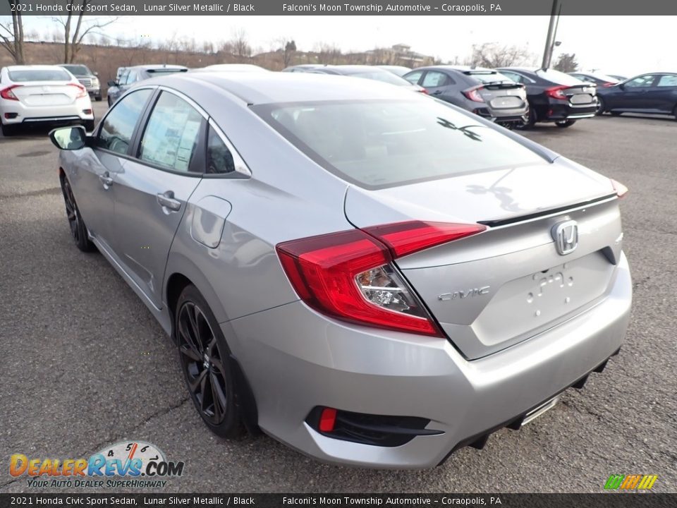 2021 Honda Civic Sport Sedan Lunar Silver Metallic / Black Photo #3