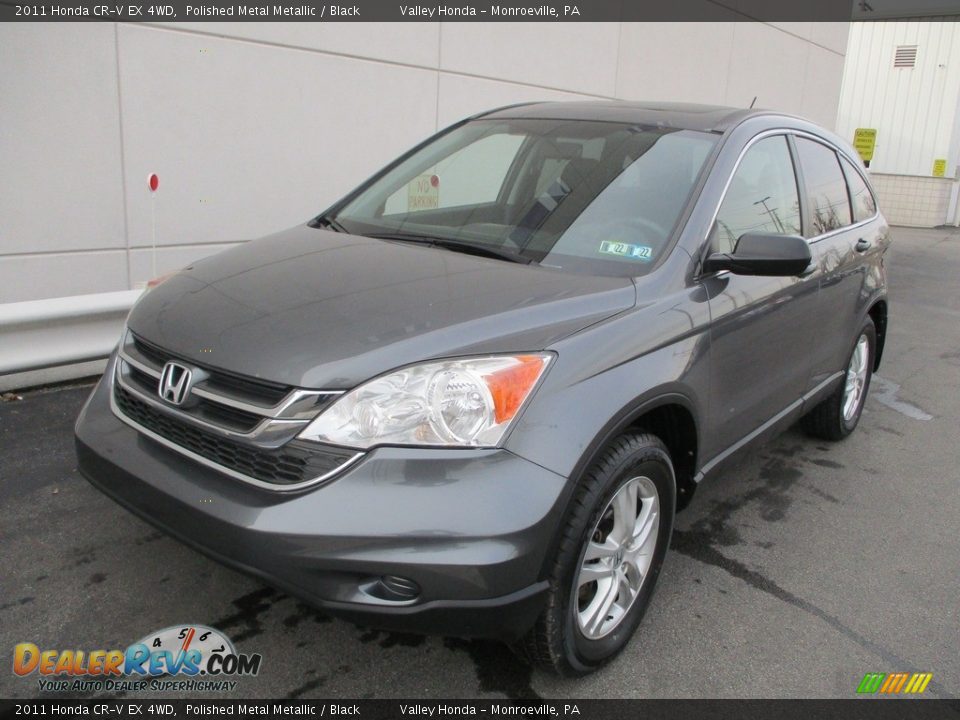 2011 Honda CR-V EX 4WD Polished Metal Metallic / Black Photo #9