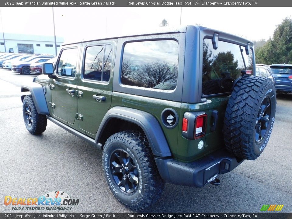 2021 Jeep Wrangler Unlimited Willys 4x4 Sarge Green / Black Photo #8