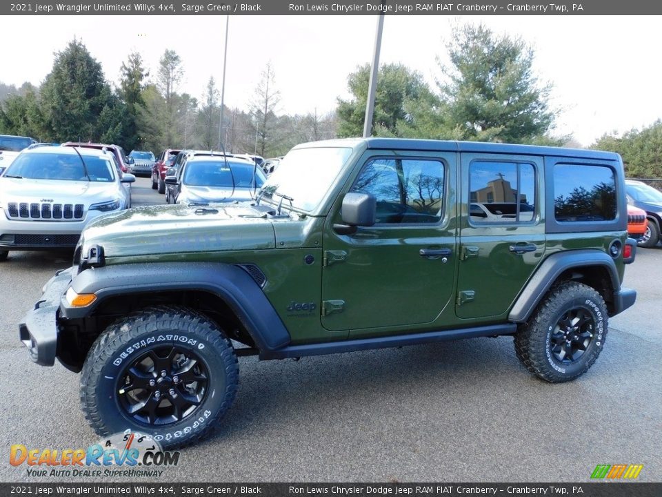 2021 Jeep Wrangler Unlimited Willys 4x4 Sarge Green / Black Photo #9