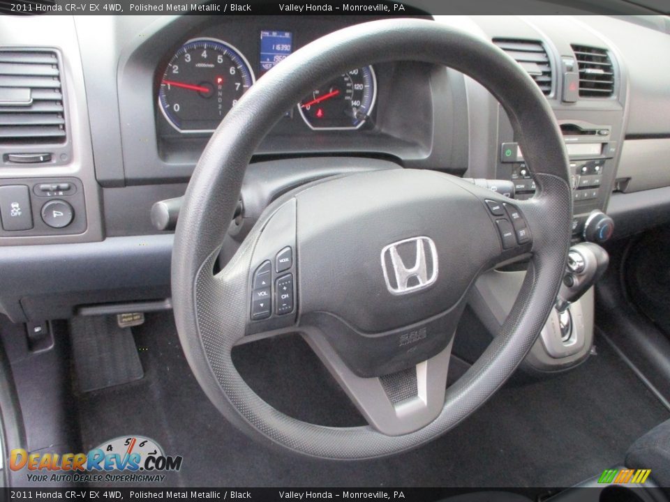 2011 Honda CR-V EX 4WD Polished Metal Metallic / Black Photo #14