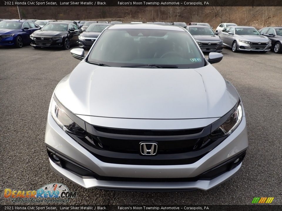 2021 Honda Civic Sport Sedan Lunar Silver Metallic / Black Photo #8