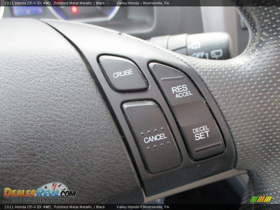 2011 Honda CR-V EX 4WD Polished Metal Metallic / Black Photo #17