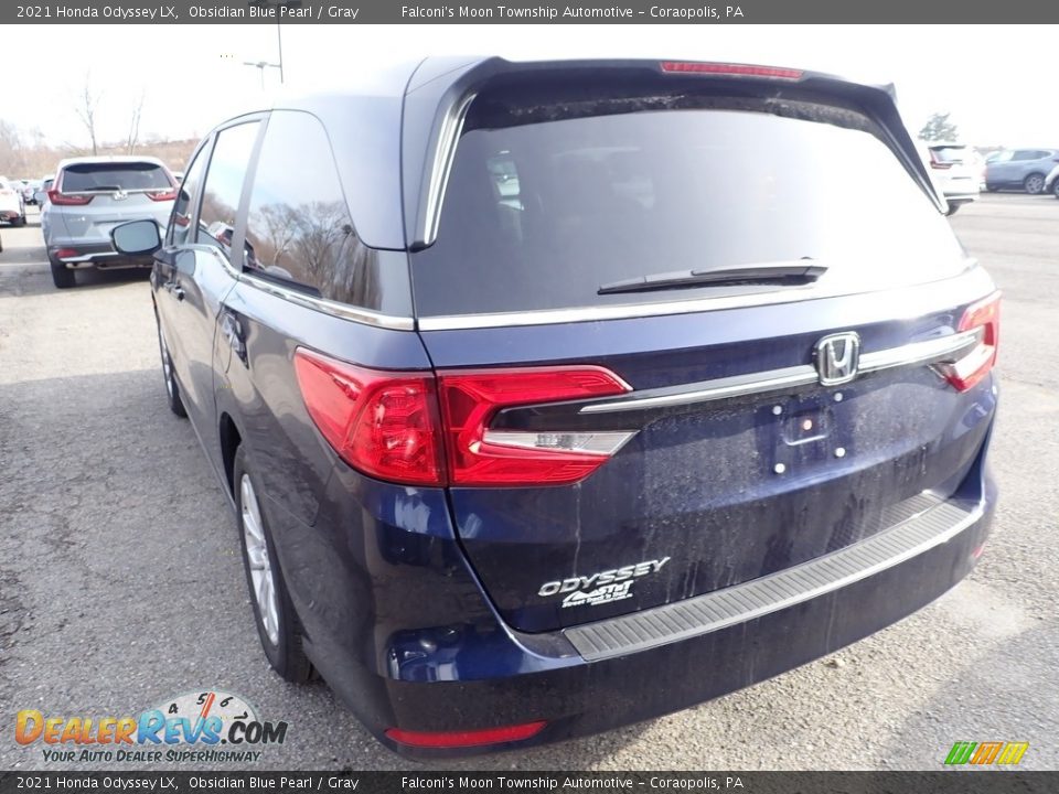 2021 Honda Odyssey LX Obsidian Blue Pearl / Gray Photo #4