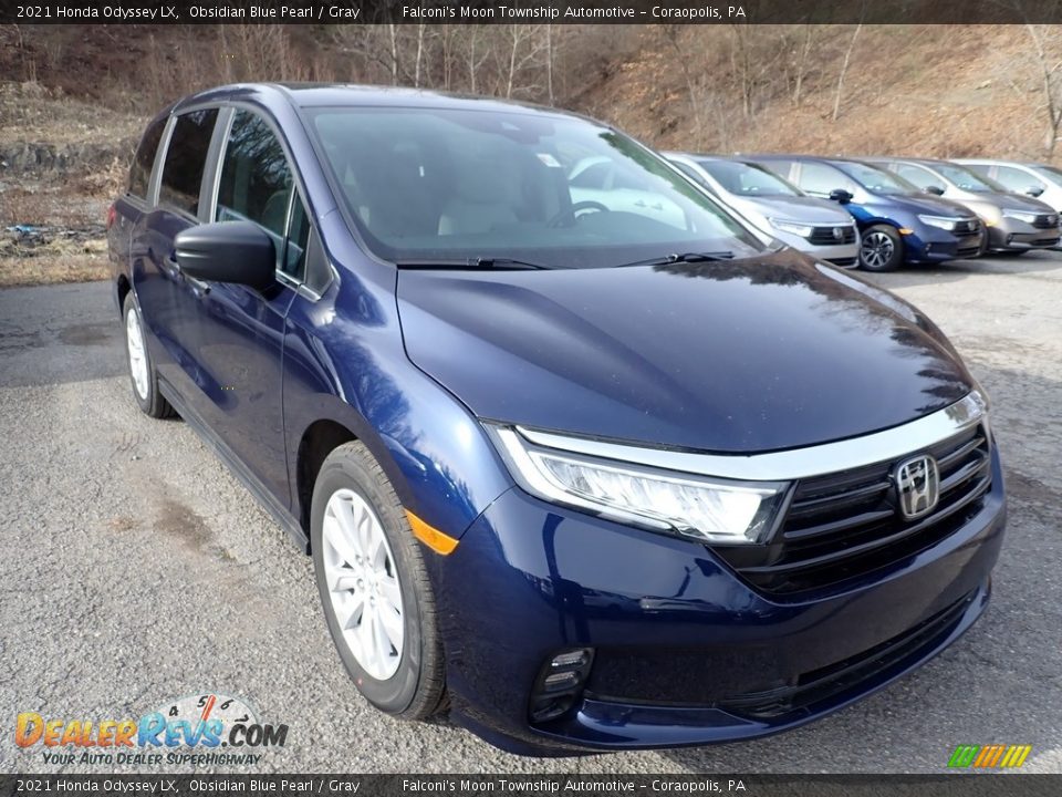 2021 Honda Odyssey LX Obsidian Blue Pearl / Gray Photo #7