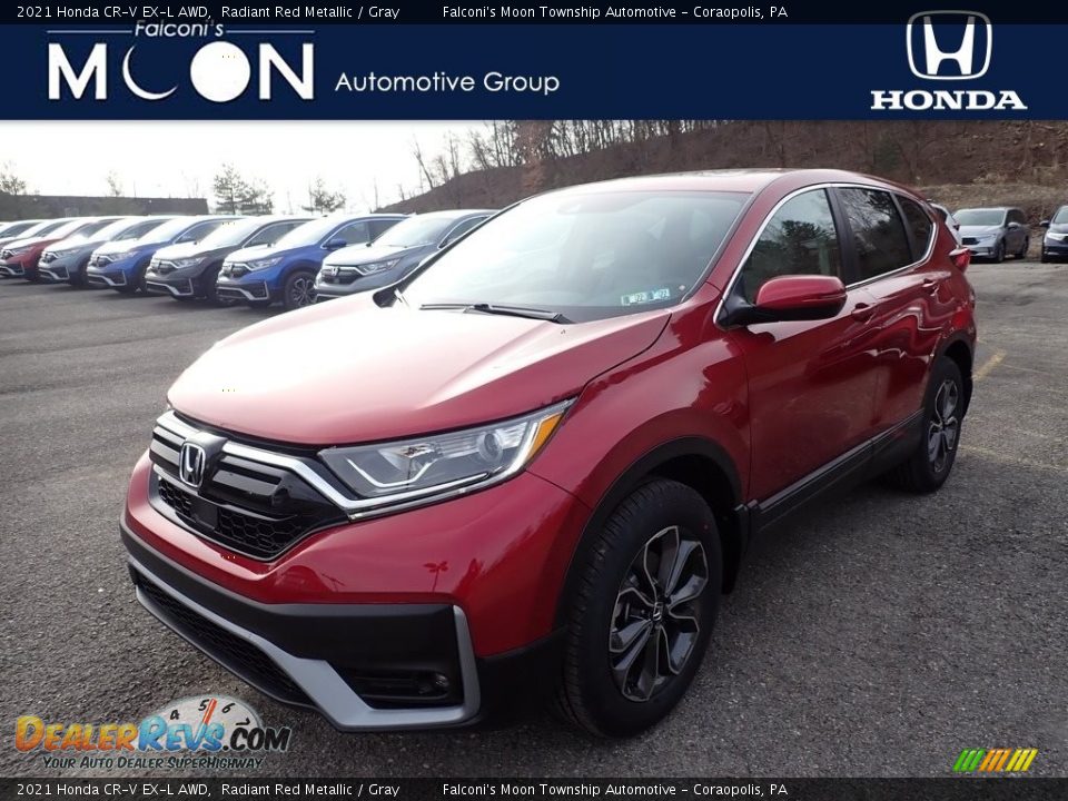 2021 Honda CR-V EX-L AWD Radiant Red Metallic / Gray Photo #1