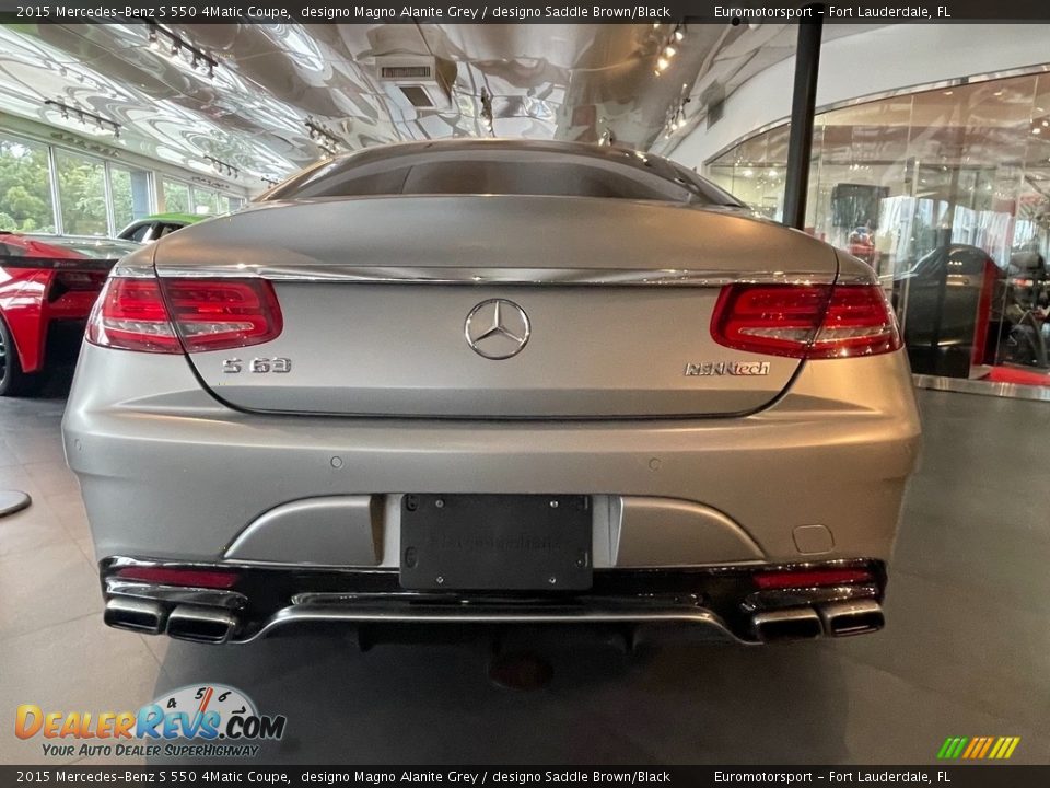 2015 Mercedes-Benz S 550 4Matic Coupe designo Magno Alanite Grey / designo Saddle Brown/Black Photo #3