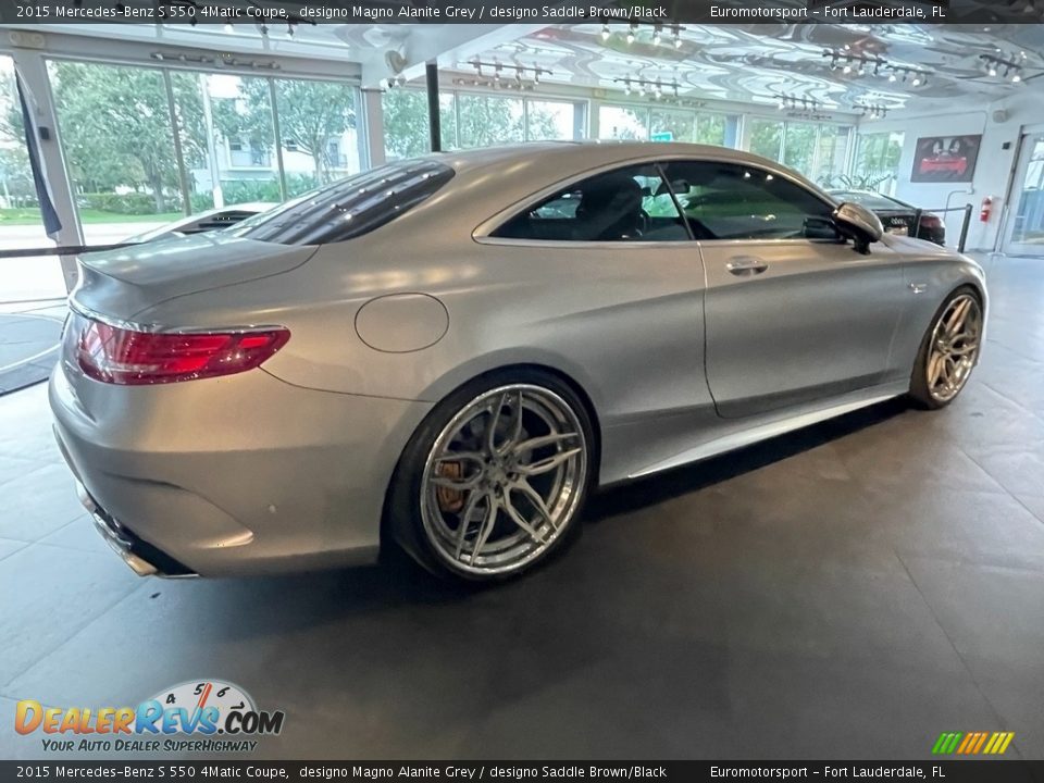 2015 Mercedes-Benz S 550 4Matic Coupe designo Magno Alanite Grey / designo Saddle Brown/Black Photo #4