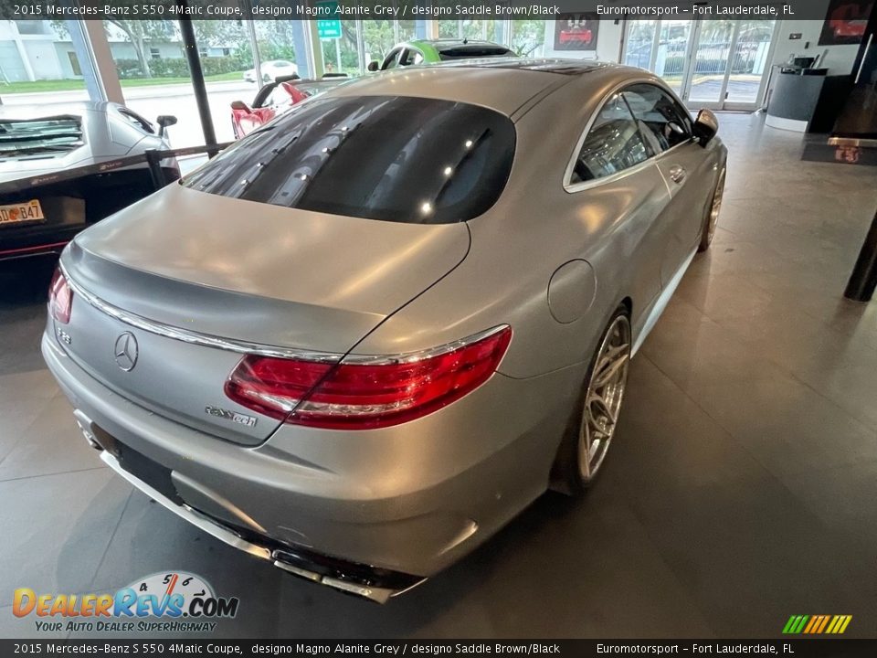 2015 Mercedes-Benz S 550 4Matic Coupe designo Magno Alanite Grey / designo Saddle Brown/Black Photo #5