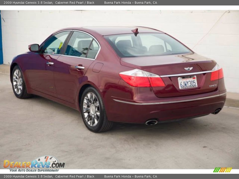 2009 Hyundai Genesis 3.8 Sedan Cabernet Red Pearl / Black Photo #2