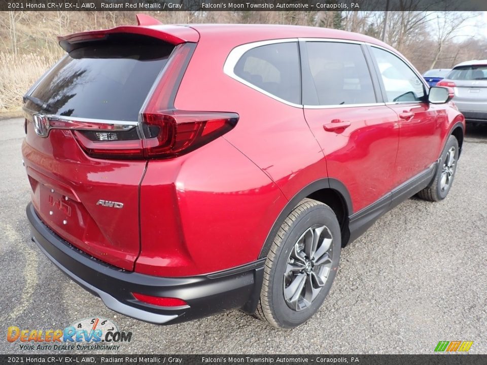 2021 Honda CR-V EX-L AWD Radiant Red Metallic / Gray Photo #5