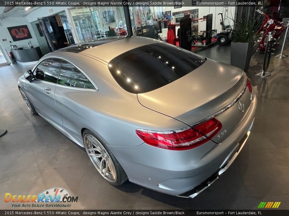 2015 Mercedes-Benz S 550 4Matic Coupe designo Magno Alanite Grey / designo Saddle Brown/Black Photo #6