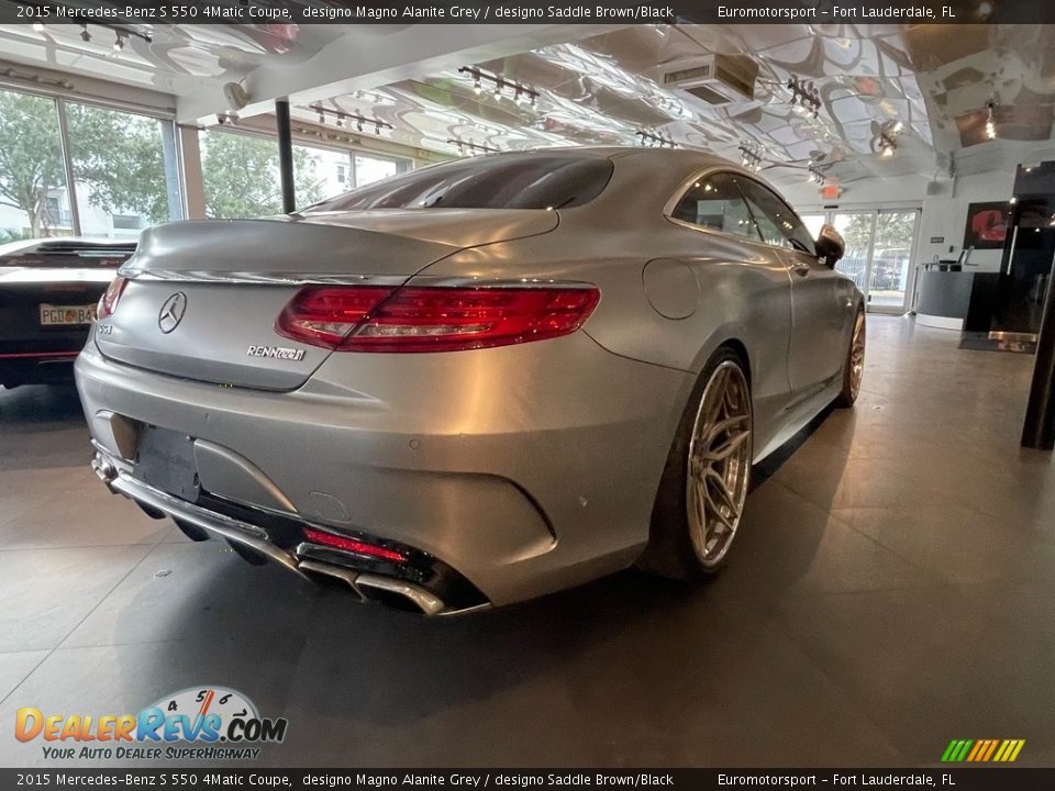 2015 Mercedes-Benz S 550 4Matic Coupe designo Magno Alanite Grey / designo Saddle Brown/Black Photo #7