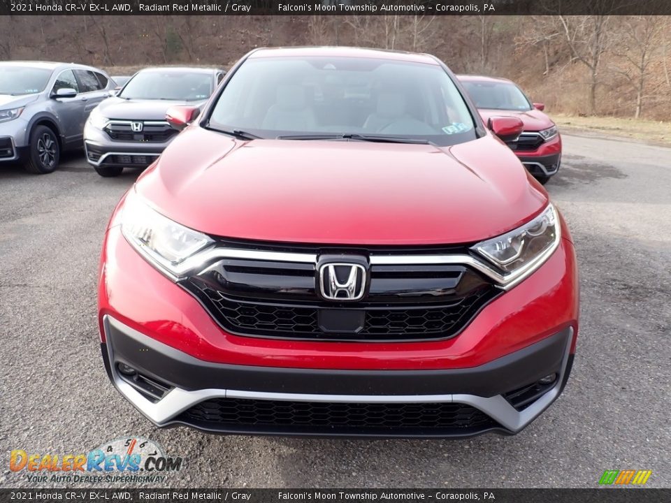 2021 Honda CR-V EX-L AWD Radiant Red Metallic / Gray Photo #7
