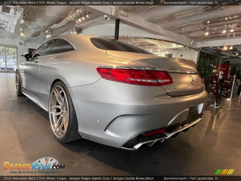 2015 Mercedes-Benz S 550 4Matic Coupe designo Magno Alanite Grey / designo Saddle Brown/Black Photo #8