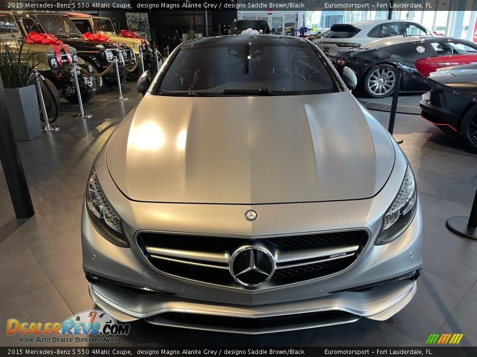 2015 Mercedes-Benz S 550 4Matic Coupe designo Magno Alanite Grey / designo Saddle Brown/Black Photo #9