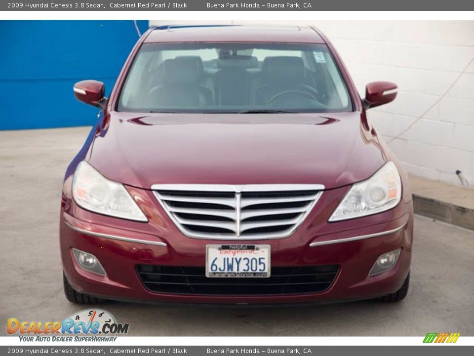 2009 Hyundai Genesis 3.8 Sedan Cabernet Red Pearl / Black Photo #7